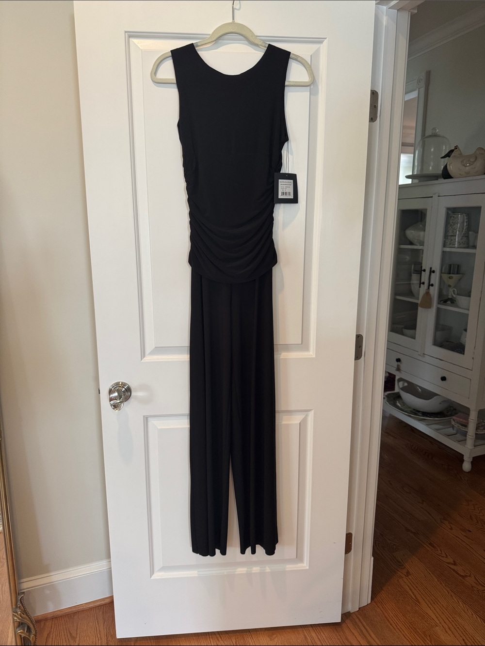 Norma Kamali Black Sleeveless Ruched Waist Jumpsuit - Women